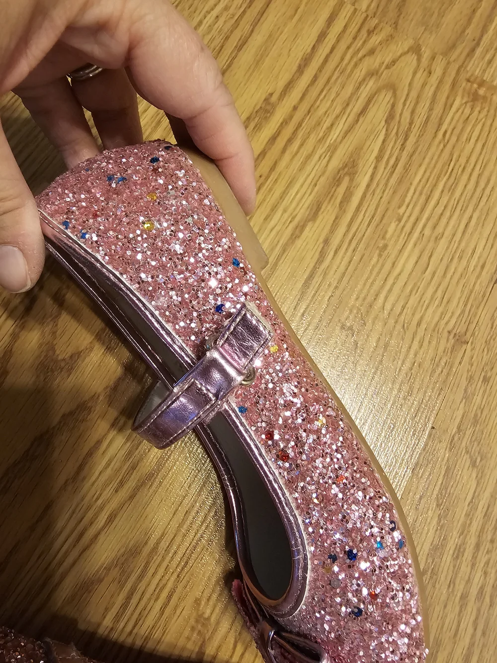 Sparkle Mary Jane Dress Shoes for Girls in Rose Pink size 1